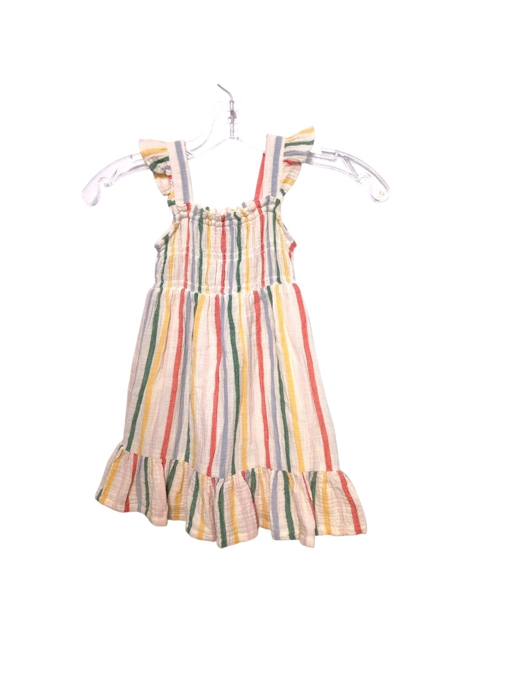 Hanna Andersen -Girls Rainbow Stripe Ruffle Sundress - 2T